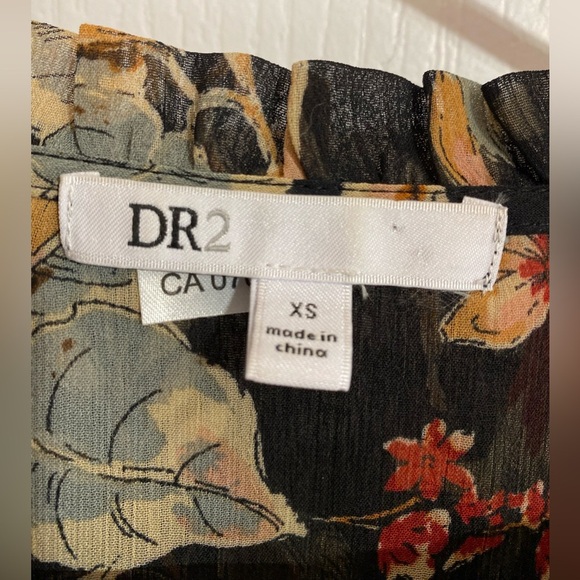 Anthropologie Daniel Rainn Boho Bell-Sleeve Crochet Tassel Peasant Blouse XS - Picture 12 of 13